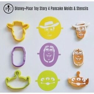 Pampered Chef Toy Story 4 Pancake Molds Stencils Set Disney Pixar Fun Breakfast